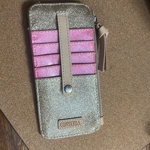 Consuela card holder gold/pink
